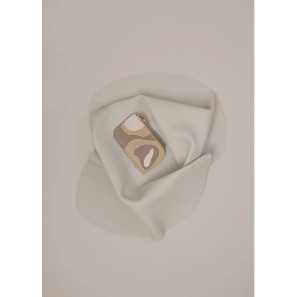 Polène Atla Card Holder in Trio Taupe, view 4 | Wallets & Purses | Luxury Shoes 