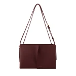Polène Boky in Textured Black Cherry Bag | Shoulder & Crossbody Bags | Luxury Shoes 