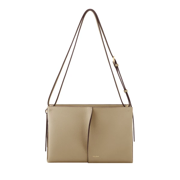 Polène Boky in Textured Desert Bag | Shoulder & Crossbody Bags | Luxury Shoes 