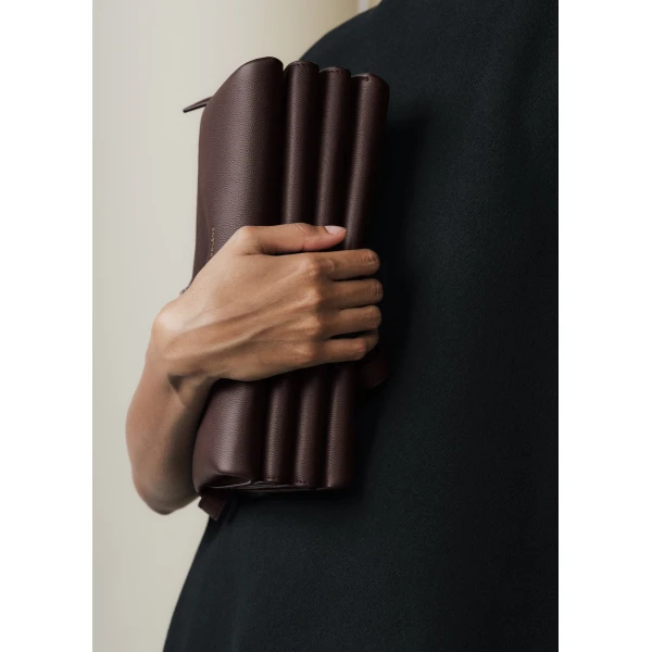 Polène Boky in Textured Ebony Bag, view 4 | Shoulder & Crossbody Bags | Luxury Shoes 