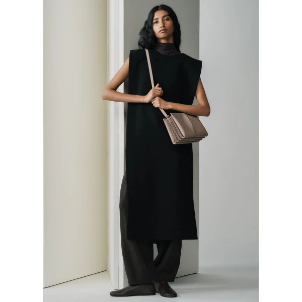 Polène Boky in Textured Taupe Bag, view 2 | Shoulder & Crossbody Bags | Luxury Shoes 