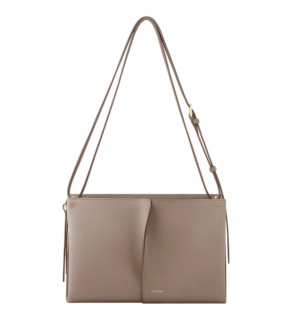 Polène Boky in Textured Taupe Bag Polène Boky in Textured Taupe Bag | Shoulder & Crossbody Bags | Luxury Shoes