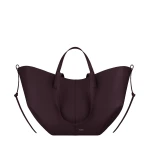 Polène Cyme in Textured Plum Bag | Totes & Top-Handle Bags | Luxury Shoes 