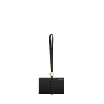 Polène Kayé Card Holder in Textured Black | Wallets & Purses | Luxury Shoes 
