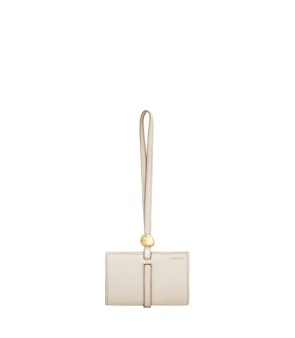 Polène Kayé Card Holder in Textured Duo Chalk Polène Kayé Card Holder in Textured Duo Chalk | Wallets & Purses | Luxury Shoes