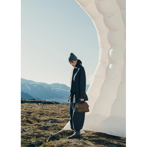 Polène Mokki in Textured Candied Chestnut Bag, view 4 | Shoulder & Crossbody Bags | Luxury Shoes 