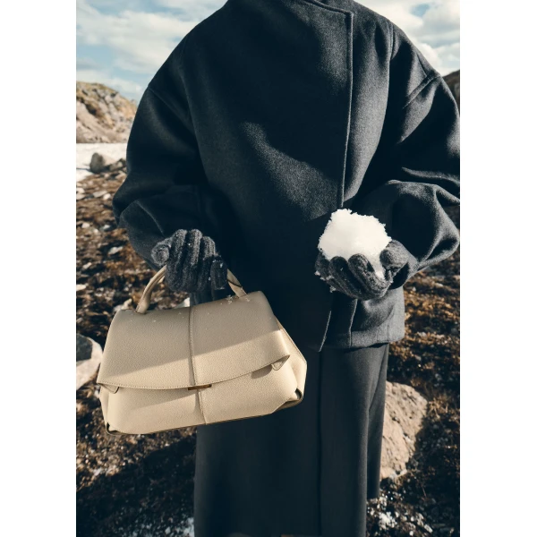 Polène Mokki in Textured Glade Bag, view 3 | Shoulder & Crossbody Bags | Luxury Shoes 