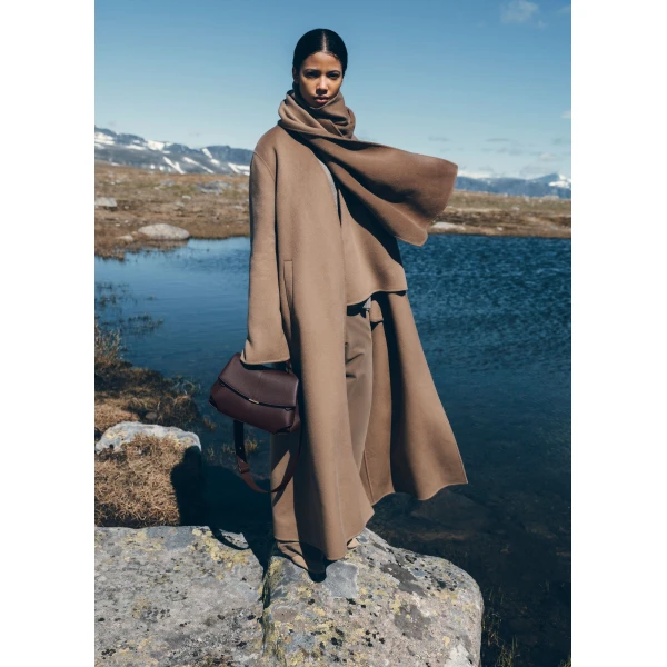 Polène Mokki in Textured Plum Bag, view 3 | Shoulder & Crossbody Bags | Luxury Shoes 
