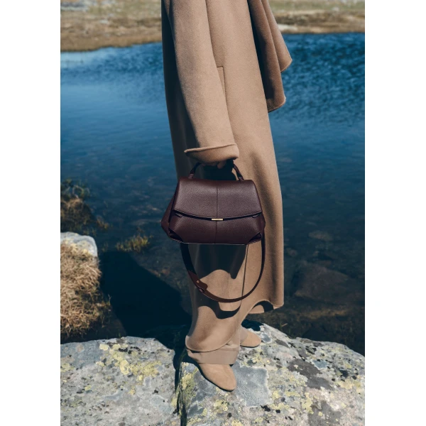 Polène Mokki in Textured Plum Bag, view 4 | Shoulder & Crossbody Bags | Luxury Shoes 