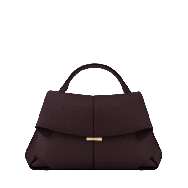 Polène Mokki in Textured Plum Bag | Shoulder & Crossbody Bags | Luxury Shoes 