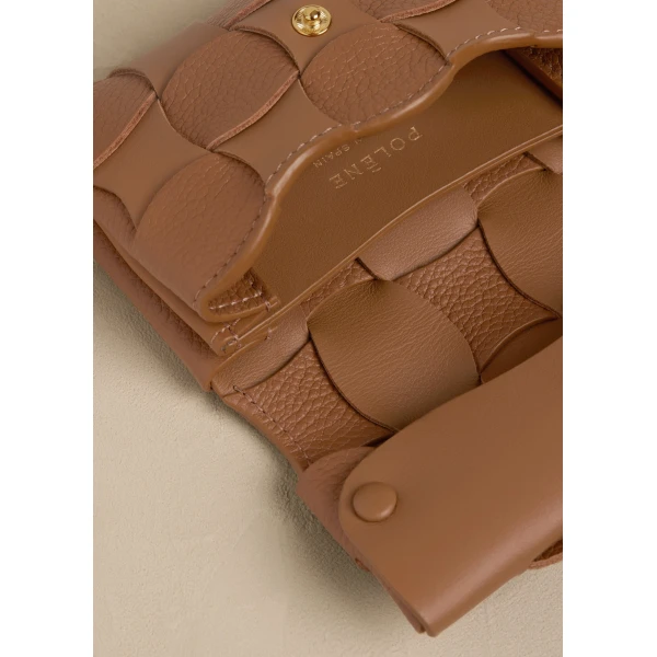 Polène Neiti Card Holder in Duo Camel, view 3 | Wallets & Purses | Luxury Shoes 