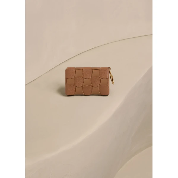 Polène Neiti Card Holder in Duo Camel, view 5 | Wallets & Purses | Luxury Shoes 