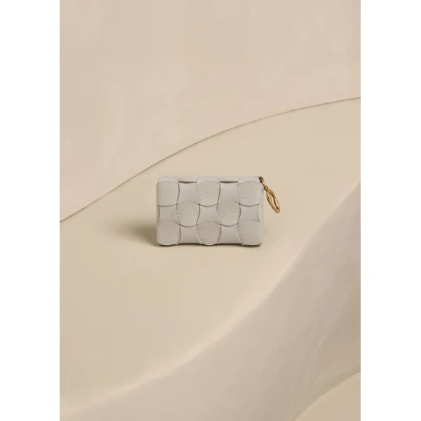 Polène Neiti Card Holder in Duo Chalk, view 5 | Wallets & Purses | Luxury Shoes 