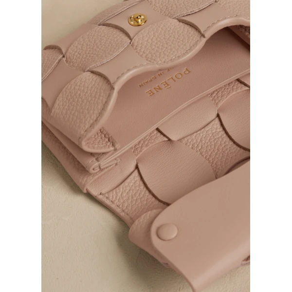 Polène Neiti Card Holder in Duo Dune, view 3 | Wallets & Purses | Luxury Shoes 