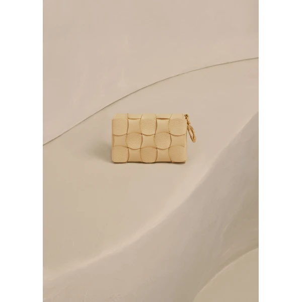 Polène Neiti Card Holder in Duo Wheat, view 5 | Wallets & Purses | Luxury Shoes 