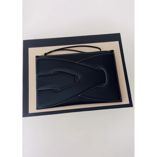 Polène Nodde Pouch in Black, view 2 | Wallets & Purses | Luxury Shoes 