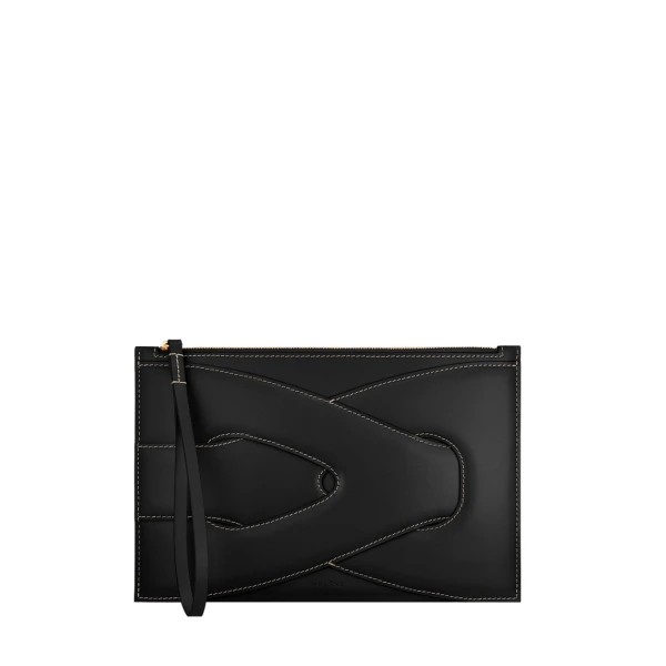 Polène Nodde Pouch in Black | Wallets & Purses | Luxury Shoes 