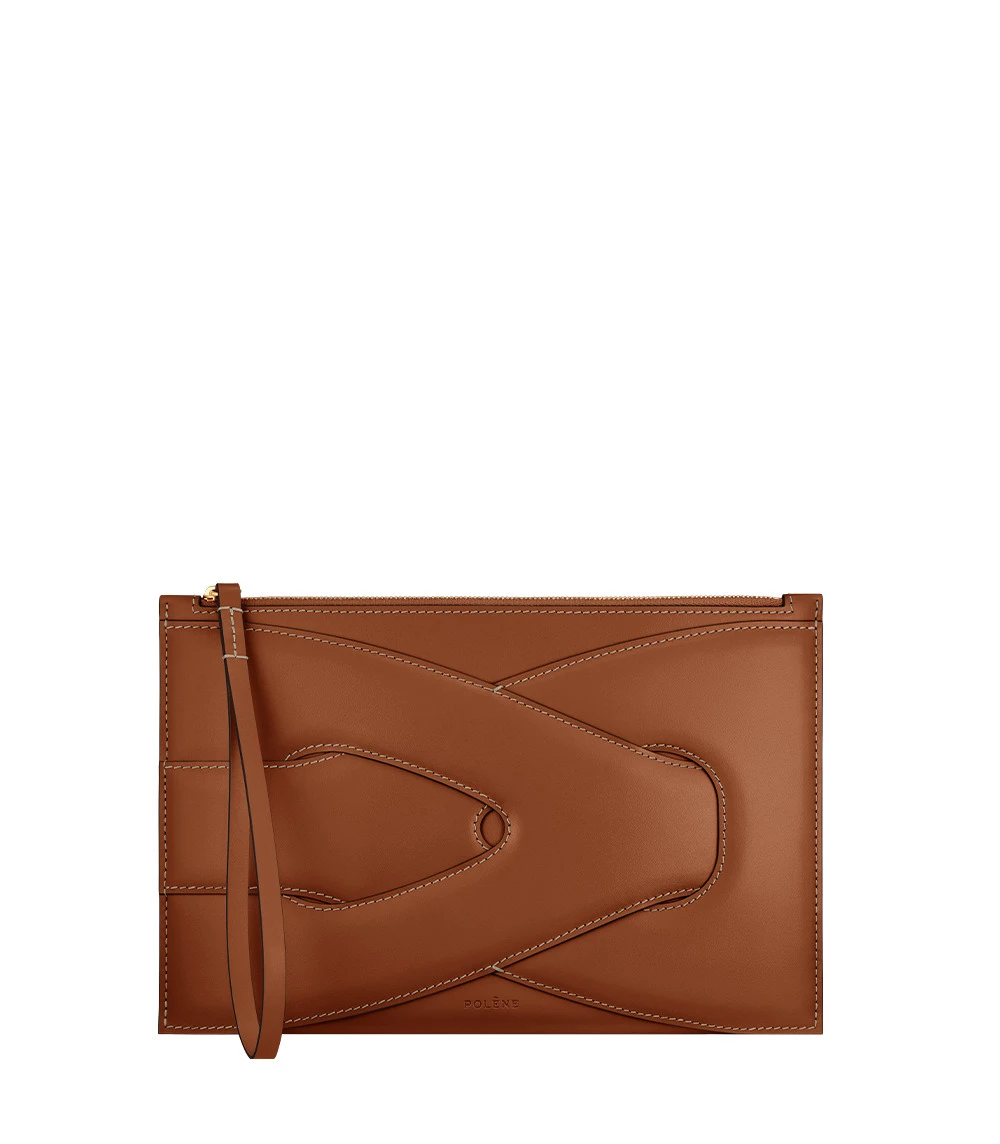Polène Nodde Pouch in Cognac Polène Nodde Pouch in Cognac | Wallets & Purses | Luxury Shoes