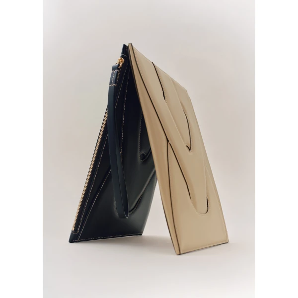 Polène Nodde Pouch in Sand, view 3 | Wallets & Purses | Luxury Shoes 