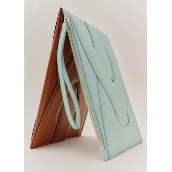 Polène Nodde Pouch in Sea Foam, view 5 | Wallets & Purses | Luxury Shoes 