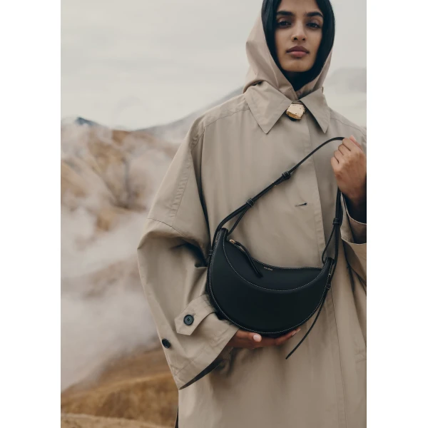 Polène Numéro Dix in Smooth Black Bag, view 6 | Shoulder & Crossbody Bags | Luxury Shoes 