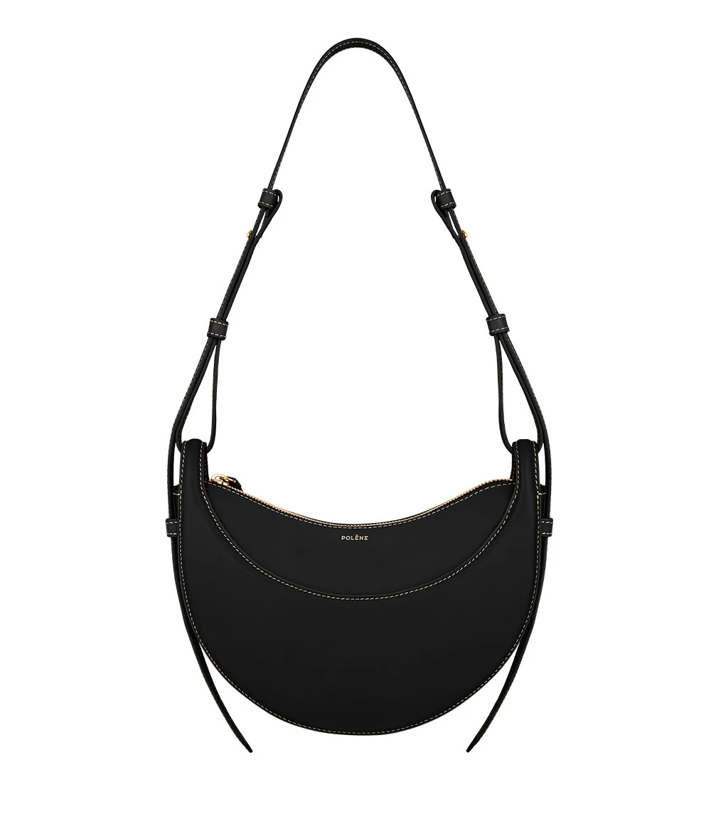Polène Numéro Dix in Smooth Black Bag Polène Numéro Dix in Smooth Black Bag | Shoulder & Crossbody Bags | Luxury Shoes