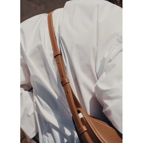 Polène Numéro Dix in Textured Camel Bag, view 5 | Shoulder & Crossbody Bags | Luxury Shoes 
