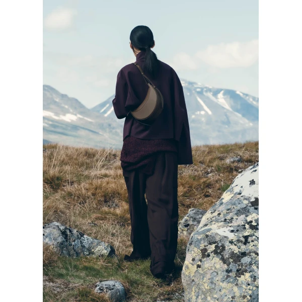 Polène Numéro Dix in Textured Candied Chestnut Bag, view 4 | Shoulder & Crossbody Bags | Luxury Shoes 