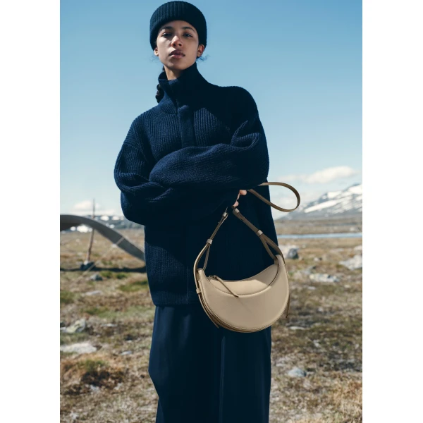 Polène Numéro Dix in Textured Glade Bag, view 4 | Shoulder & Crossbody Bags | Luxury Shoes 