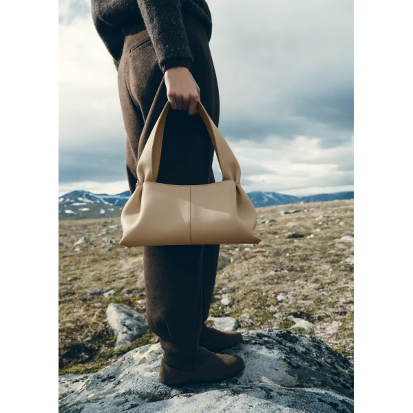Polène Numéro Neuf East West in Textured Glade Bag, view 3 | Shoulder & Crossbody Bags | Luxury Shoes 
