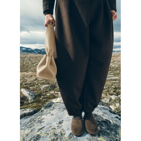 Polène Numéro Neuf East West in Textured Glade Bag, view 4 | Shoulder & Crossbody Bags | Luxury Shoes 