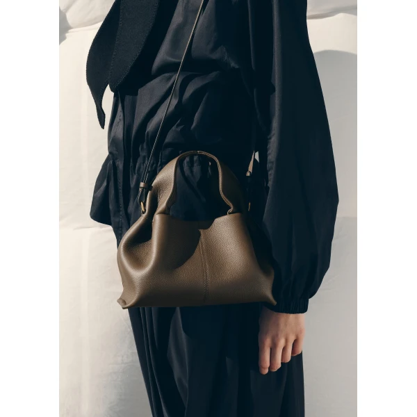 Polène Numéro Neuf Mini in Textured Candied Chestnut Bag, view 2 | Mini Bags | Luxury Shoes 