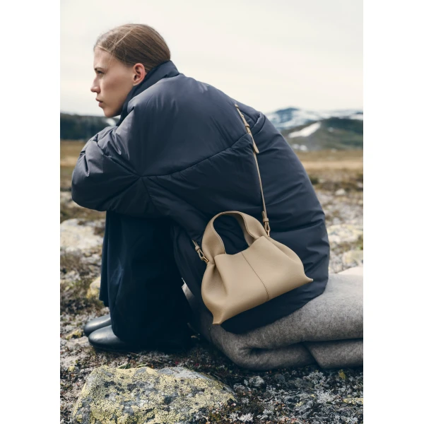Polène Numéro Neuf Mini in Textured Glade Bag, view 3 | Mini Bags | Luxury Shoes 