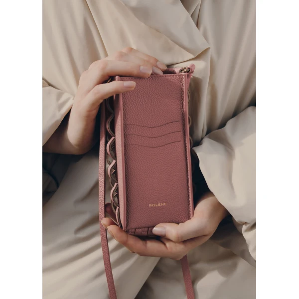 Polène Onda Phone Case in Blush, view 3 | Phone Cases | Luxury Shoes 