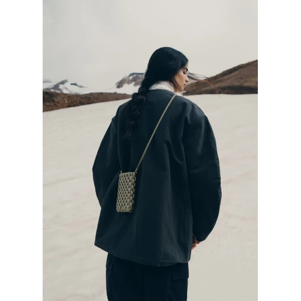 Polène Onda Phone Case in Olive, view 2 | Phone Cases | Luxury Shoes 