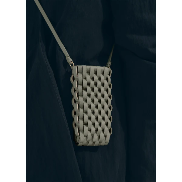 Polène Onda Phone Case in Olive, view 4 | Phone Cases | Luxury Shoes 