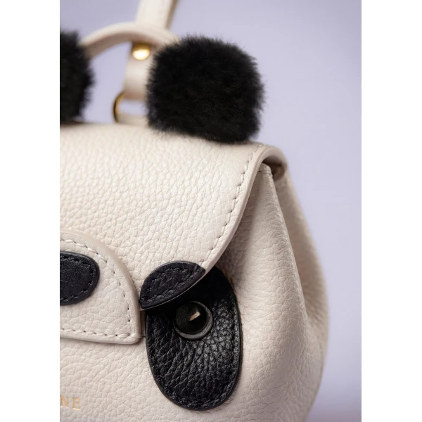 Polène Pamboo Nanonimals Bag Charm in Ecru, view 4 | Bag charms | Luxury Shoes 
