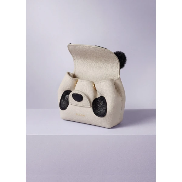 Polène Pamboo Nanonimals Bag Charm in Ecru, view 5 | Bag charms | Luxury Shoes 