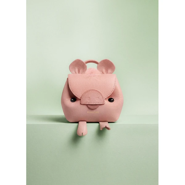 Polène Pigi Nanonimals Bag Charm in Nude, view 2 | Bag charms | Luxury Shoes 