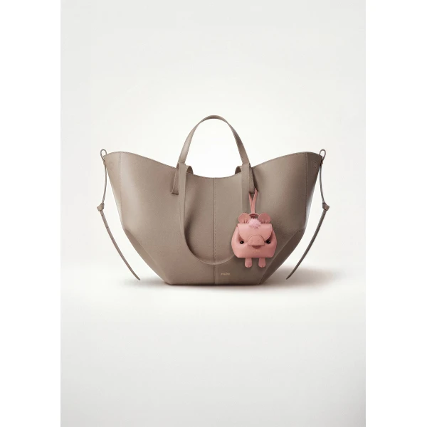 Polène Pigi Nanonimals Bag Charm in Nude, view 6 | Bag charms | Luxury Shoes 