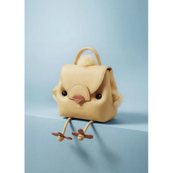 Polène Piyu Nanonimals Bag Charm in Mimosa, view 2 | Bag charms | Luxury Shoes 
