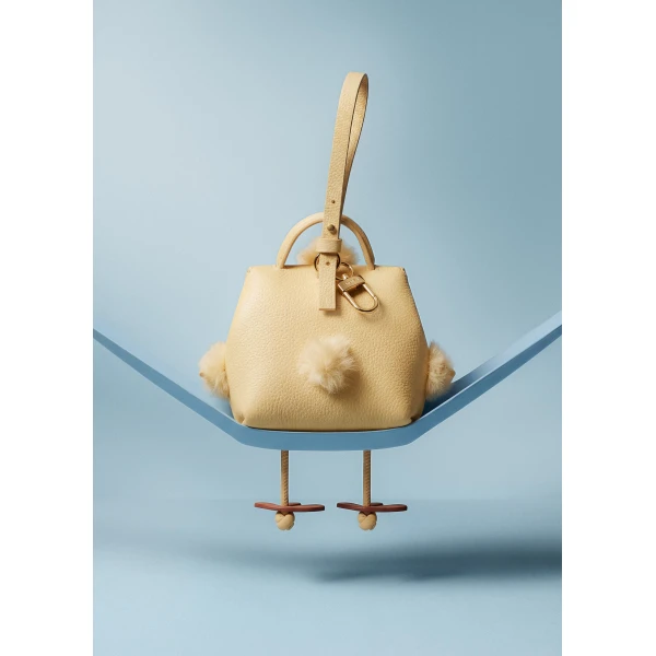Polène Piyu Nanonimals Bag Charm in Mimosa, view 3 | Bag charms | Luxury Shoes 