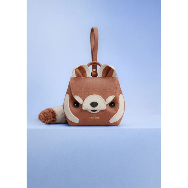 Polène Rodjo Nanonimals Bag Charm in Camel, view 2 | Bag charms | Luxury Shoes 
