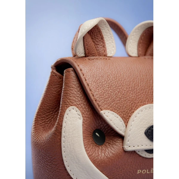 Polène Rodjo Nanonimals Bag Charm in Camel, view 4 | Bag charms | Luxury Shoes 