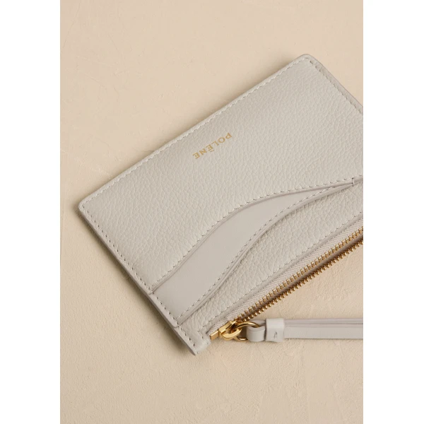 Polène Sierra Mini Pouch in Duo Chalk, view 3 | Wallets & Purses | Luxury Shoes 