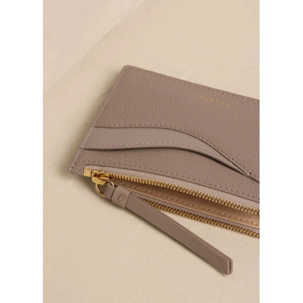 Polène Sierra Mini Pouch in Duo Taupe, view 4 | Wallets & Purses | Luxury Shoes 
