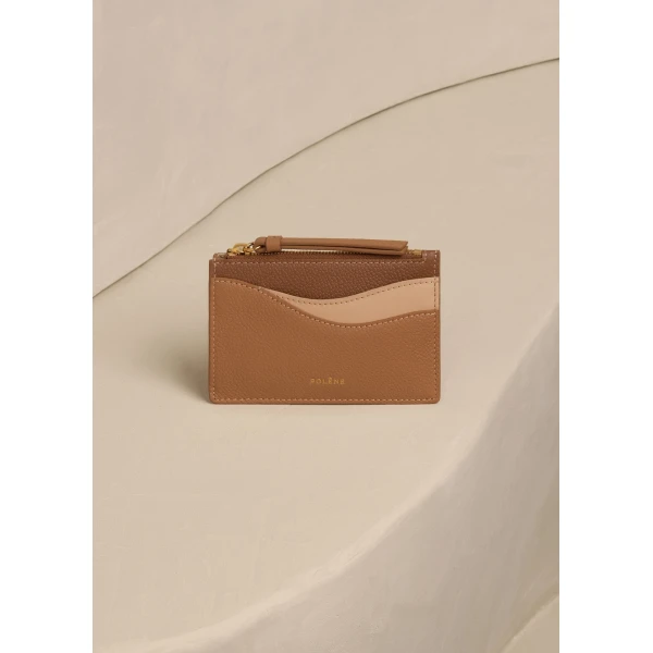 Polène Sierra Mini Pouch in Trio Camel, view 2 | Wallets & Purses | Luxury Shoes 