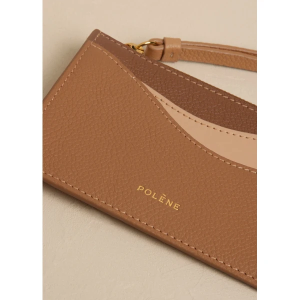 Polène Sierra Mini Pouch in Trio Camel, view 3 | Wallets & Purses | Luxury Shoes 