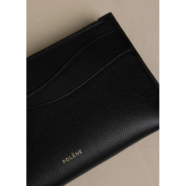 Polène Sierra Pouch in Duo Black, view 3 | Wallets & Purses | Luxury Shoes 