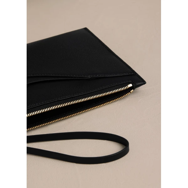 Polène Sierra Pouch in Duo Black, view 4 | Wallets & Purses | Luxury Shoes 